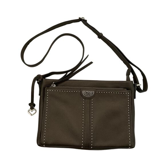 Brighton Jagger Crossbody Organizer Pewter Grey Bag - Picture 1 of 16